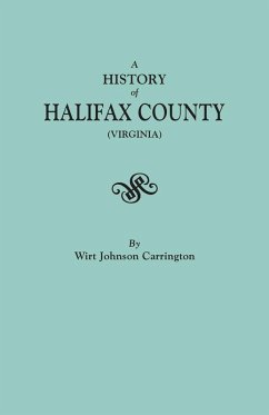 Cover History of Halifax County, Virginia