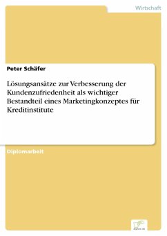 Lösungsansätze zur Verbesserung der Kundenzufriedenheit als wichtiger Bestandteil eines Marketingkonzeptes für Kreditinstitute (eBook, PDF) - Schäfer, Peter