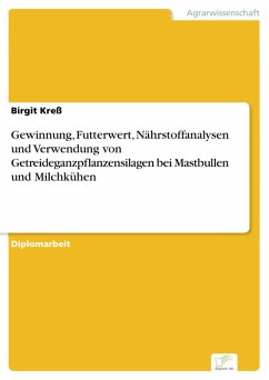 Gewinnung, Futterwert, Nährstoffanalysen und Verwendung von Getreideganzpflanzensilagen bei Mastbullen und Milchkühen (eBook, PDF) - Kreß, Birgit