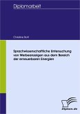 Sprachwissenschaftliche Untersuchung von Werbeanzeigen aus dem Bereich der erneuerbaren Energien (eBook, PDF)