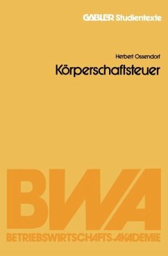 Körperschaftsteuer - Ossendorf, Herbert