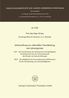 Untersuchung zur rationellen Verarbeitung von Leinengarnen - Griese, Hugo