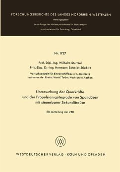 Untersuchung der Querkräfte und der Propulsionsgütegrade von Spaltdüsen mit steuerbarer Sekundärdüse - Sturtzel, Wilhelm