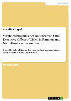 Vergleich biografischer Faktoren von Chief Executive Officers (CEOs) in Familien- und Nicht-Familienunternehmen (eBook, PDF) - Krogoll, Claudia