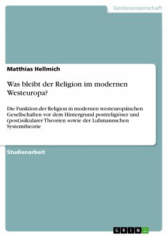 Was bleibt der Religion im modernen Westeuropa? (eBook, PDF)