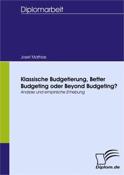 Klassische Budgetierung, Better Budgeting oder Beyond Budgeting? (eBook, PDF) - Mathias, Josef