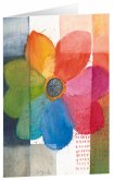 Bunte Blüte - Kunst-Faltkarten ohne Text (5 Stück)