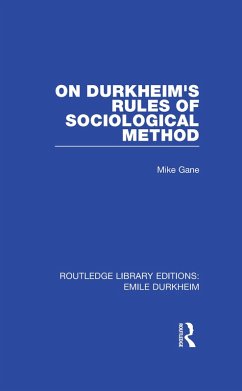 Cover On Durkheim's Rules of Sociological Method (eBook, PDF)