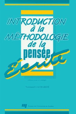 Cover Introduction à la méthodologie de la pensée écrite (eBook, PDF)