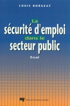 Cover La sécurité d'emploi dans le secteur public (eBook, PDF)