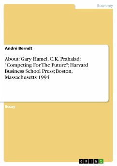 About: Gary Hamel, C.K. Prahalad: "Competing For The Future"; Harvard Business School Press; Boston, Massachusetts 1994