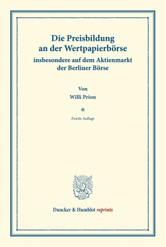 Die Preisbildung an der Wertpapierbörse - Prion, Willi