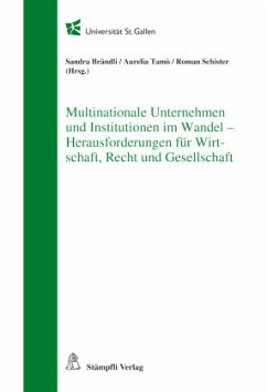 Cover Multinationale Unternehmen und Institutionen im Wandel - Herausforderungen für Wirtschaft, Recht und Gesellschaft