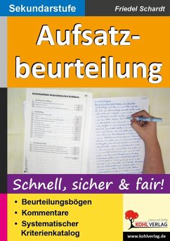 Aufsatzbeurteilung in der Sekundarstufe (eBook, PDF) - Schardt, Friedel