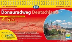 ADFC-Radreiseführer Donauradweg Deutschland 1:75.000 praktische Spiralbindung, reiß- und wetterfest, GPS-Tracks Download - Schmellenkamp, Roland