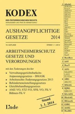 Cover Aushangpflichtige Gesetze 2014 (f. Österreich)