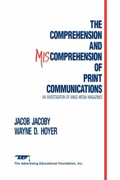 The Comprehension and Miscomprehension of Print Communication (eBook, PDF) - Jacoby, Jacob; Hoyer, Wayne D.