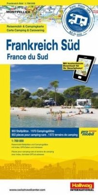 Promobil Reisemobil- & Campingkarte Frankreich Süd. Promobil Carte Camping & Caravaning France du Sud