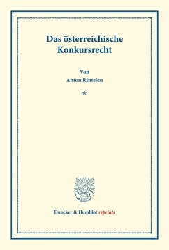 Das österreichische Konkursrecht. - Rintelen, Anton