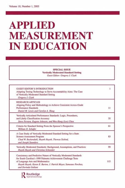 Vertically Moderated Standard Setting (eBook, PDF)
