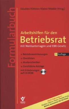 Cover Arbeitshilfen für den Betriebsrat mit Wahlunterlagen und EBR-Gesetz (Formularbuch), m. CD-ROM