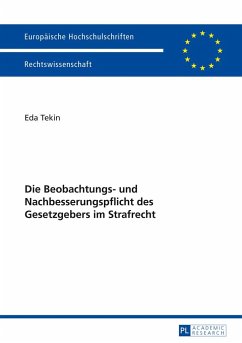 Die Beobachtungs- und Nachbesserungspflicht des Gesetzgebers im Strafrecht - Tekin, Eda