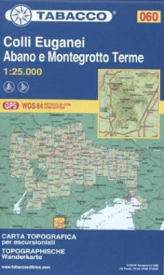 Tabacco topographische Wanderkarte Colli Euganei, Abano e Montegrotto Terme