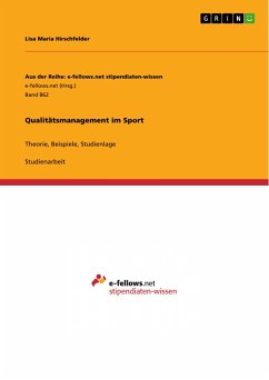 Qualitätsmanagement im Sport (eBook, PDF) - Hirschfelder, Lisa Maria