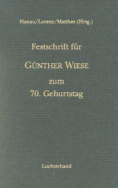 Festschrift für Günther Wiese zum 70. Geburtstag - WIESE GÜNTHER
