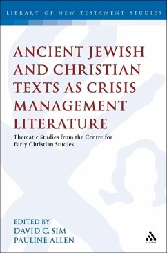 Cover Ancient Jewish and Christian Texts as Crisis Management Literature (eBook, PDF)