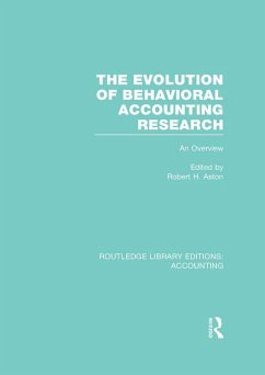 Cover The Evolution of Behavioral Accounting Research (RLE Accounting) (eBook, ePUB)