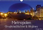 Metropolen . Großstadtlichter & Skylines (Wandkalender immerwährend DIN A4 quer)