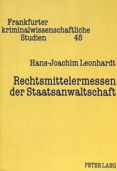 Cover Rechtsmittelermessen der Staatsanwaltschaft