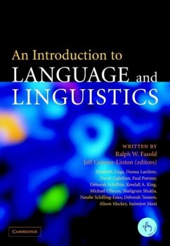 Introduction to Language and Linguistics (eBook, PDF) - Fasold, Ralph