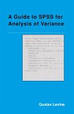 A Guide to SPSS for Analysis of Variance (eBook, ePUB)