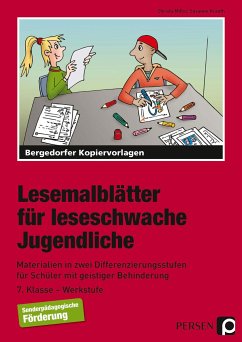 Lesemalblätter für leseschwache Jugendliche - Miller, Christa;Krauth, Susanne