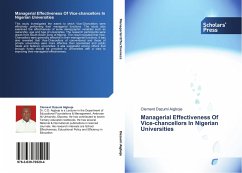 Managerial Effectiveness Of Vice-chancellors In Nigerian Universities - Dazumi Aigboje, Clement