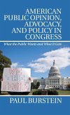 American Public Opinion, Advocacy, and Policy in Congress