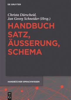 Handbuch Satz, Äußerung, Schema