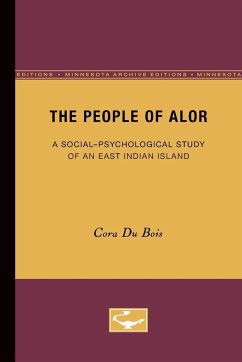 The People of Alor - Du Bois, Cora