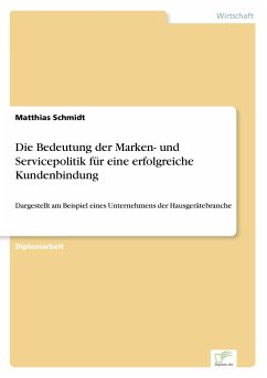 Die Bedeutung der Marken- und Servicepolitik für eine erfolgreiche Kundenbindung - Schmidt, Matthias