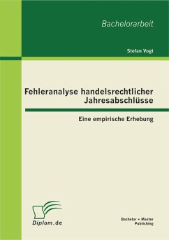 Fehleranalyse handelsrechtlicher Jahresabschlüsse: Eine empirische Erhebung (eBook, PDF) - Vogt, Stefan