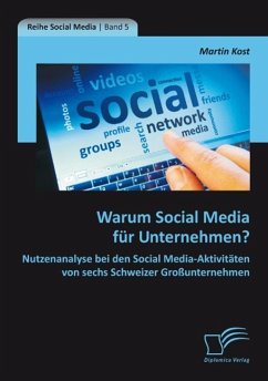 Cover Warum Social Media für Unternehmen? Nutzenanalyse bei den Social Media-Aktivitäten von sechs Schweizer Großunternehmen (eBook, PDF)