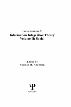 Contributions To Information Integration Theory (eBook, PDF) - Anderson, Norman H.