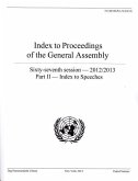 Index to Proceedings of the General Assembly: 2012/2013: Part II - Index to Speeches