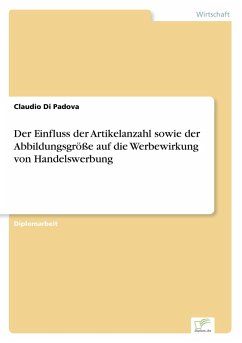 Cover Der Einfluss der Artikelanzahl sowie der Abbildungsgröße auf die Werbewirkung von Handelswerbung