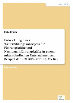 Entwicklung eines Weiterbildungskonzeptes für Führungskräfte und Nachwuchsführungskräfte in einem mittelständischen Unternehmen am Beispiel der KOLBUS GmbH & Co. KG