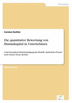 Die quantitative Bewertung von Humankapital in Unternehmen - Eschler, Carmen