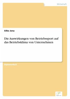 Die Auswirkungen von Betriebssport auf das Betriebsklima von Unternehmen - Jena, Silke