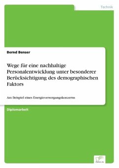 Wege für eine nachhaltige Personalentwicklung unter besonderer Berücksichtigung des demographischen Faktors - Benser, Bernd